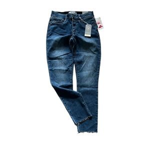 Wit & Wisdom ‘Ab'Solution Raw Hem Ankle Skimmer Blue Denim Jeans Women’s Size 2